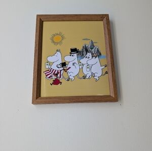 Moomin Art Print In Black Frame (9x11 Inches)